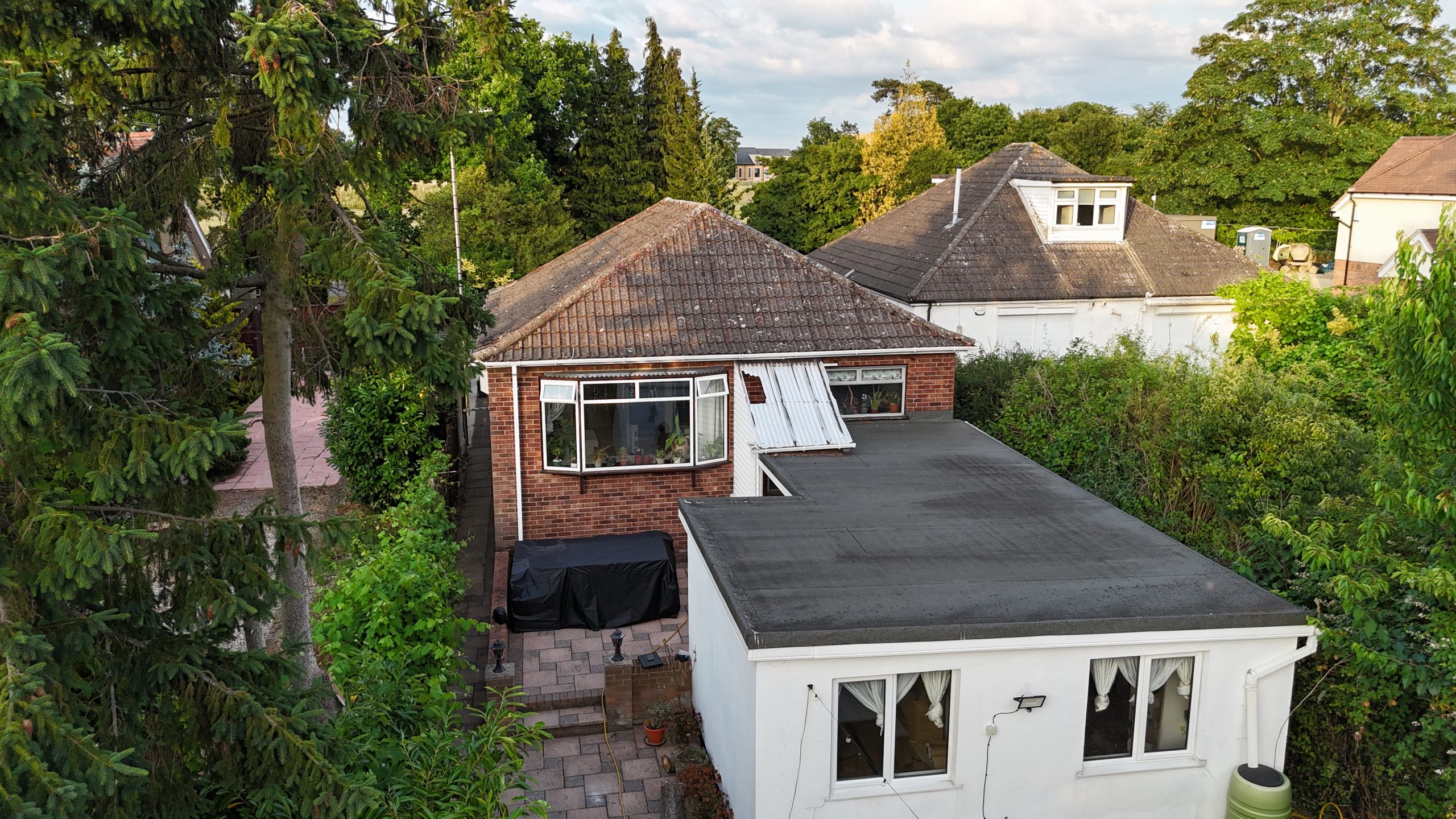 Harberts Road: aerial view of the site and surrounding gardens