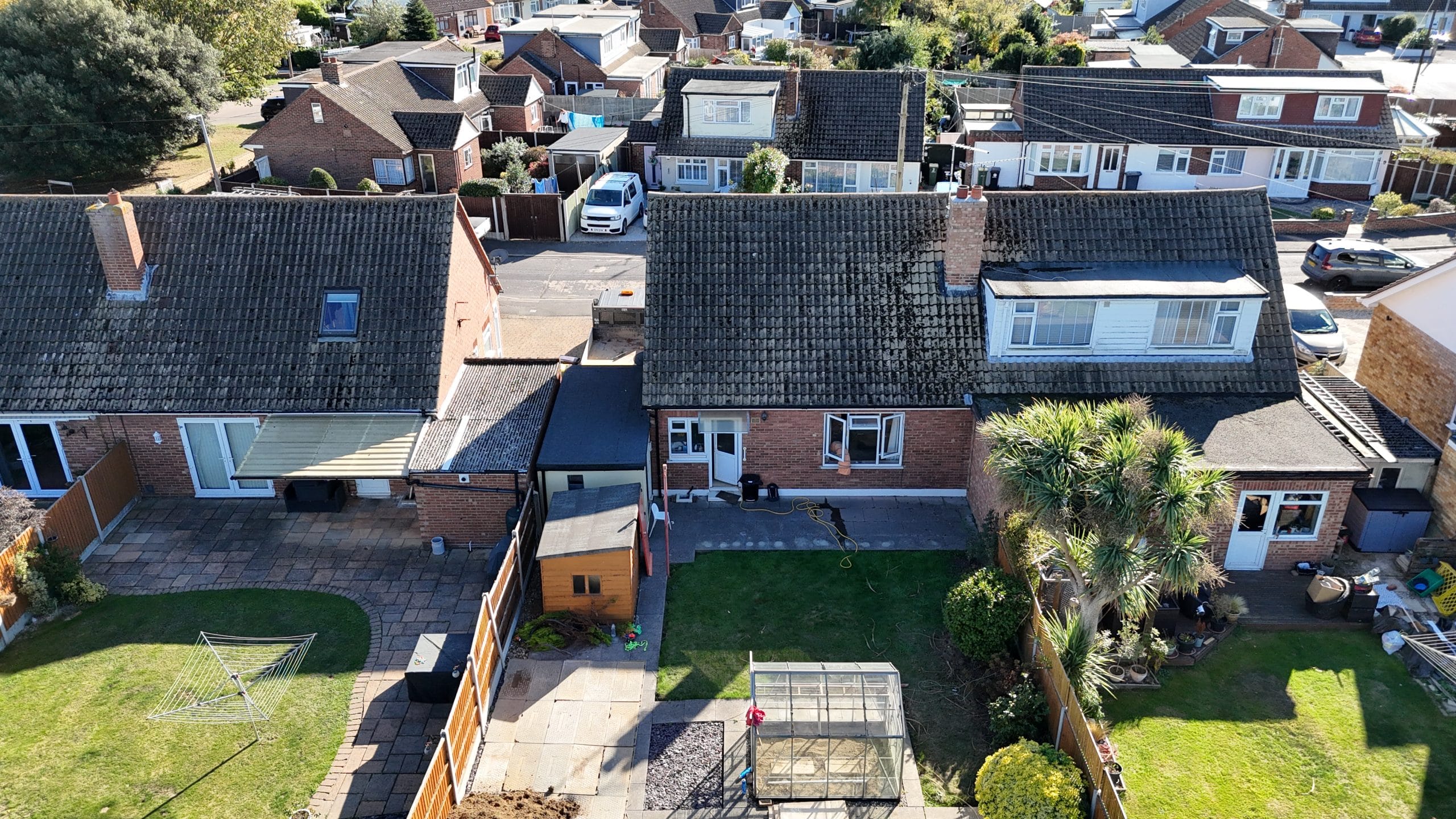 Larkfield Close: drone survey, garden aspect